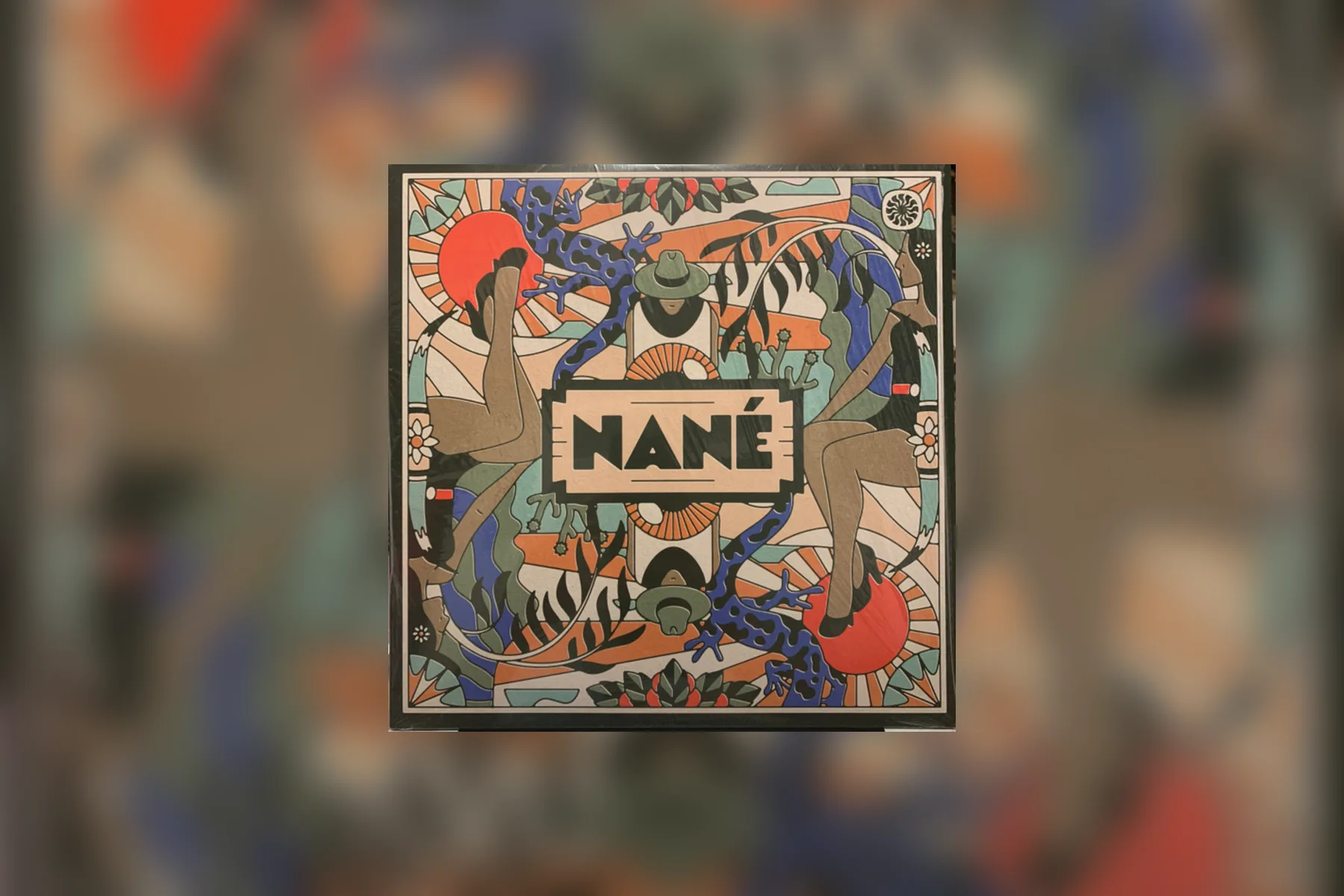 The Discogs cover for Nané's self-titled 2020 album, with colorful illustrated tropical shapes around the band name